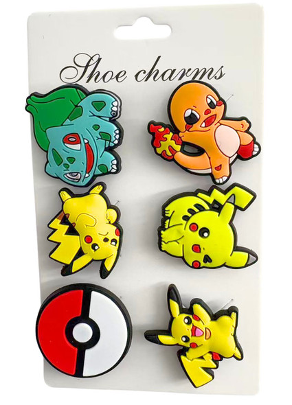 6 Pk Set of Shoe Charms Novelty Theme (10232) .75 per set