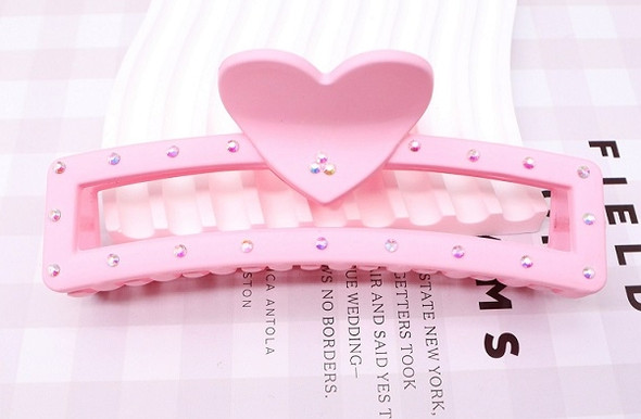 5" Large Heart Hair Claw Clip w/ Stones .68 each