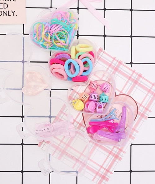 Hair Accessories Set in Cute Heart Case .68 each