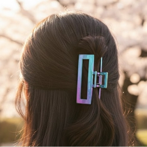 4" Rectangle Gradient Large Hair Claw Clips .68 each