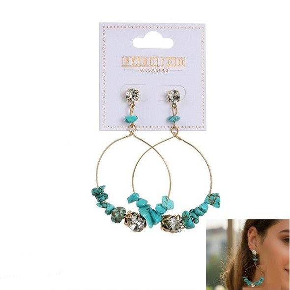 2" Natural Stone Chip Dangle Earrings .68 each pair