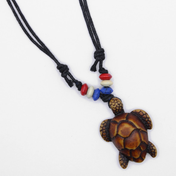 Adjustable Cord Necklace with Sea Turtle Charm (1524) .68 each
