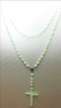 56" Long Large Glow In The Dark Rosary Hanger w/ Guadalupe $6 Per Piece 