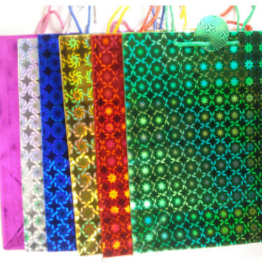 Hologram Gift Bag X-Large Size 15" X 18" Asst colors .64 ea