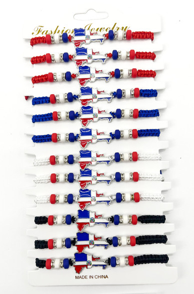 Dominican Republic Map Charm Bracelet .68 each