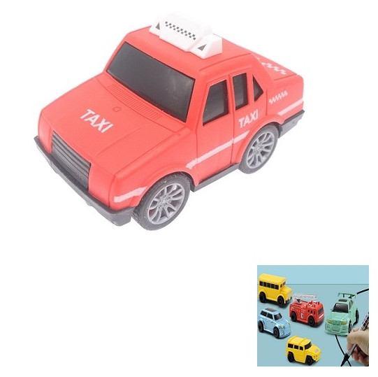 4" Pull Back Action Traffic Team  12 per display bx .75 each