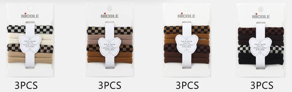 6 Pc Set Soft & Gentle Hair Ties (2028) .68 each set