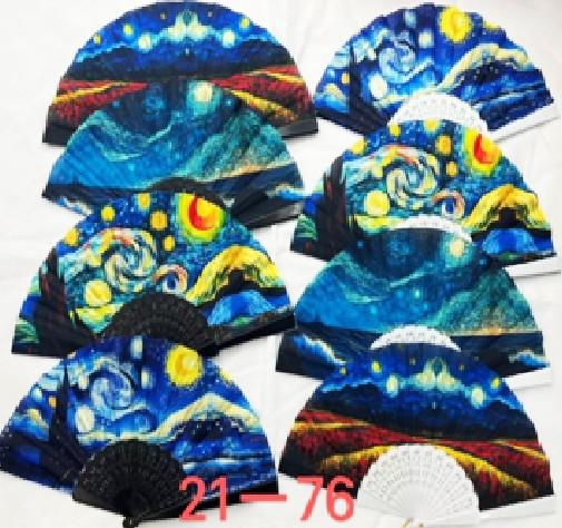 9" Artistic Folding Fans .68 each