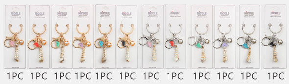 Cute Ocean Keychain with Shell, Pearl & Whale Charm .68 each