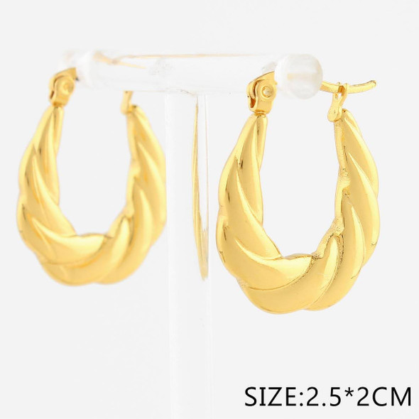 1" Stainless Steel Twisted Hoop Earrings .68 each pair