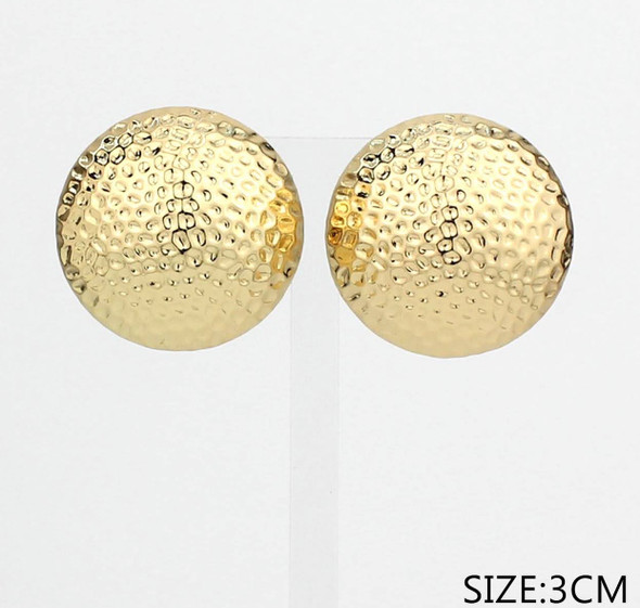 1.2" Hammered Dome Clip On Earrings .68 each pair