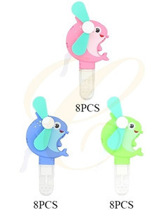 Dolphin Bubble Blower with Handheld Fan 24 pcs per display box .68 each