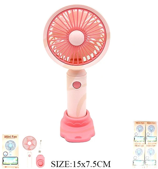 5.9" Handheld Rechargeable USB Fan Asst Colors $2.66 each