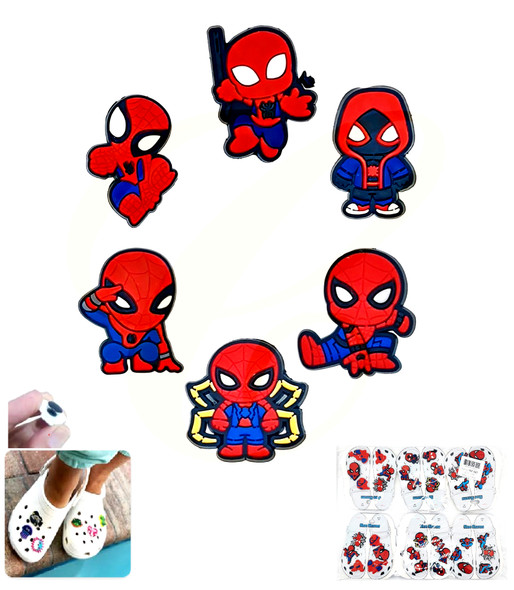 6 Pk Set of Shoe Charms Novelty Theme (2627) .75 per set