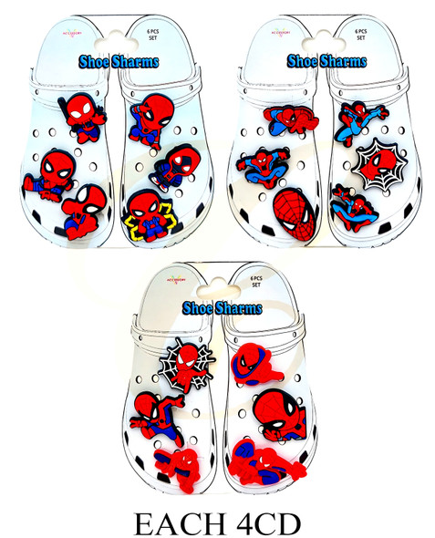 6 Pk Set of Shoe Charms Novelty Theme (2627) .75 per set