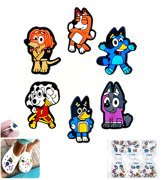 6 Pk Set of Shoe Charms Novelty Theme (2617) .75 per set