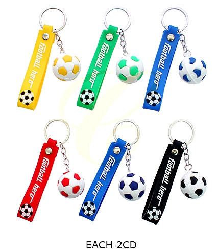 Soccer Ball 3 in 1 Strap Keychain .68 each