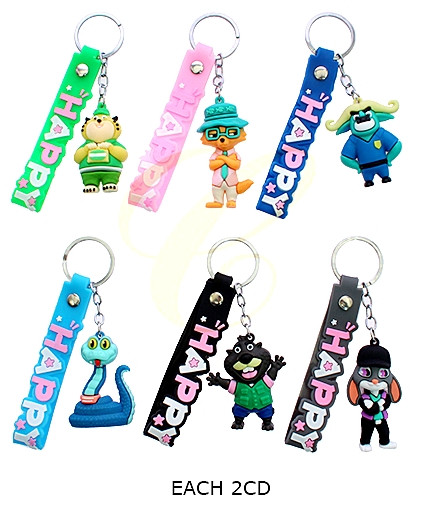 Novelty 3 in 1 Strap Keychain (0677) .68 each