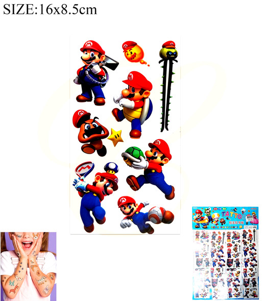 Novelty Temporary Tattoo 20 sets per pk (2708) .45 each set