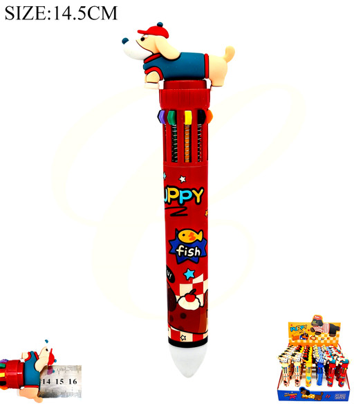 5.7" Puppy 10 Color Ink Pen 36 pcs per display box .75 Each