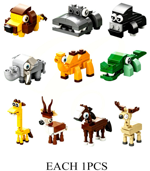 DIY 10 Style Mixed Safari Animal Sets 12 per display box .75 each