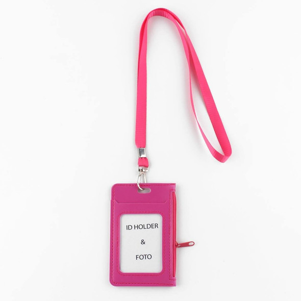 Asst Color Faux Leather ID Holder Wallet with Lanyard .68 each