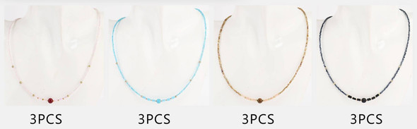 Trendy Everyday Layering Minimalist Beaded Necklace .68 each