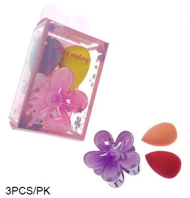3 PC Set Beauty Blender Sponge & Hair Clip .68 each set