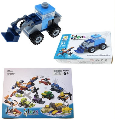 DIY 6 Style Mixed Vehicle Block Sets .75 each