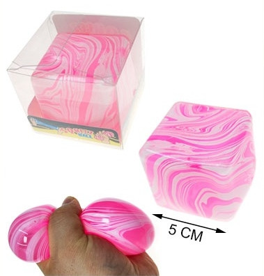 2" Marbled Cube Squishy Squeeze Toy 12 pcs per display box $2.25 each