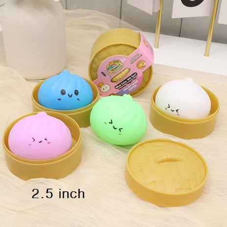 2.5" Squishy Delicious Dumpling Toy 12 pcs per display box $1.75 each