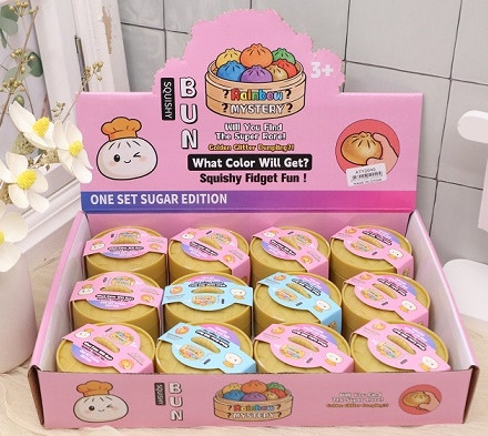 2.5" Squishy Delicious Dumpling Toy 12 pcs per display box $1.75 each
