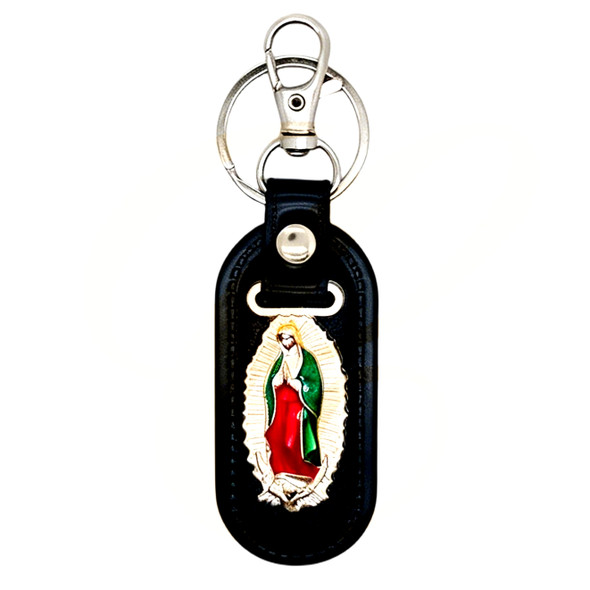 Our Lady of Guadalupe Leather Keychain .68 each