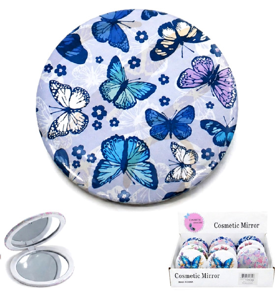 Butterfly Compact Mirror 12 pcs per display box .68 each