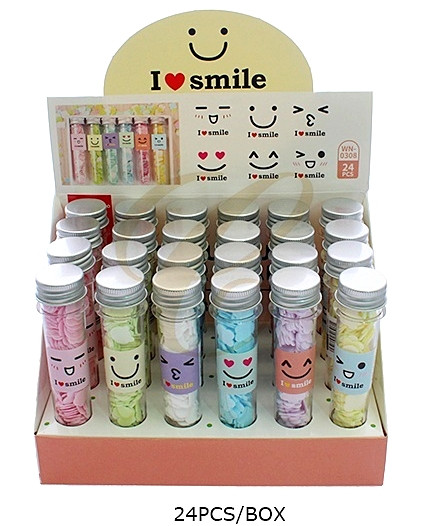 Portable Scented Smile Face Petal Hand Soap Flakes 24 pcs per display box .75 each
