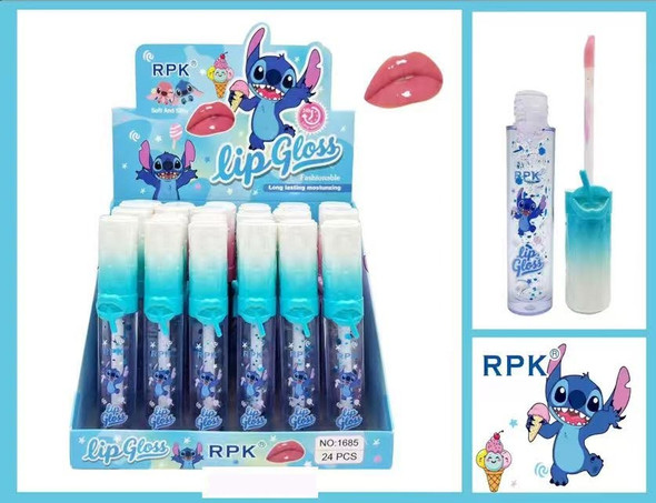 Blue Novelty Lip Gloss 24 pcs per display box .75 each