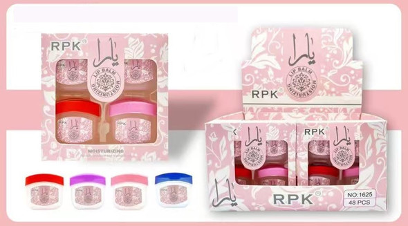 4 Pc Set Travel Size Moisturizing Lip Balm Gel 12 sets per display box $1.75 each set