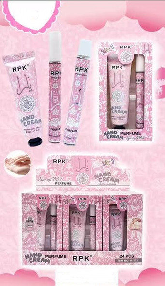 2-in-1 30ml Hand Cream + Perfume Spray Set 12 sets per display box $1.50 each set