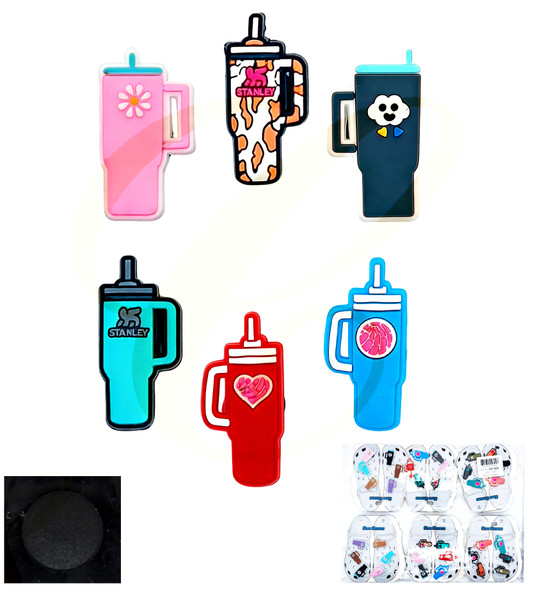 6 Pk Set of Shoe Charms Tumbler Theme .75 per set