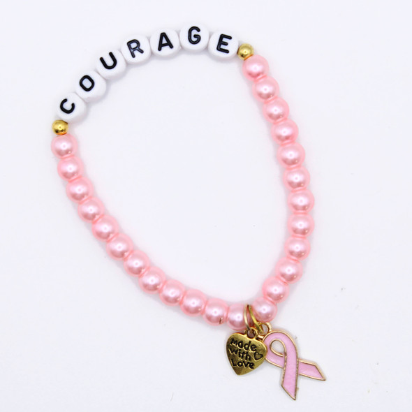 Courage & Hope Breast Cancer Awareness Bracelet .68 each