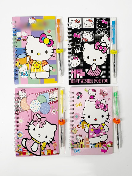 5.6" Novelty Notebook w/ Pen 12 per pk (10182) .68 each