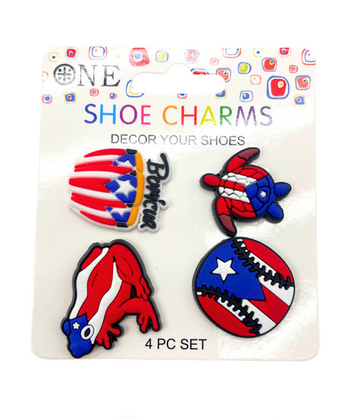 4 Pk Set of Shoe Charms Puerto Rico Theme (10036) .75 each set