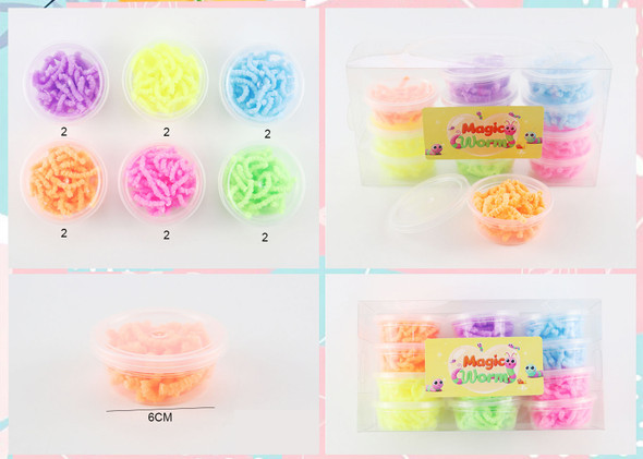 Fuzzy Magic Worms: Stretch, Bend, Squeeze .75 each