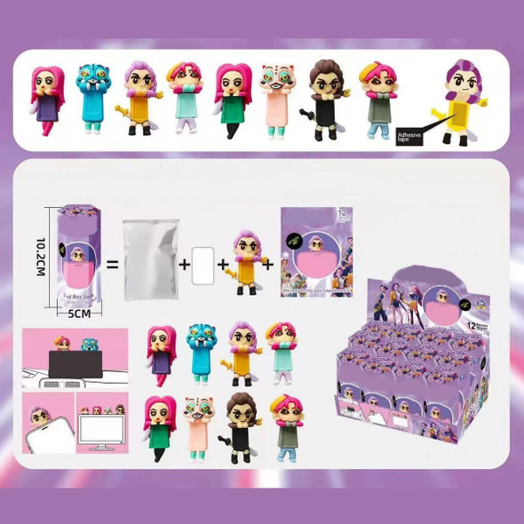 4" Stick On Decorative Novelty Figures 12 Pcs per display box .75 each