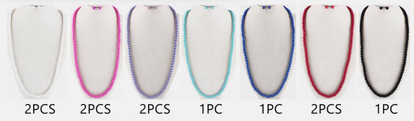 30" Asst Color Pearl Necklace & Earring Jewelry Set .68 each set