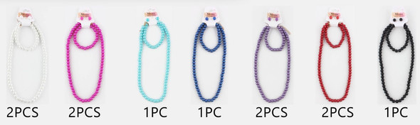 Asst Colors 8mm Pearl Necklace, Bracelet & Earrings Jewelry Set .68 each set