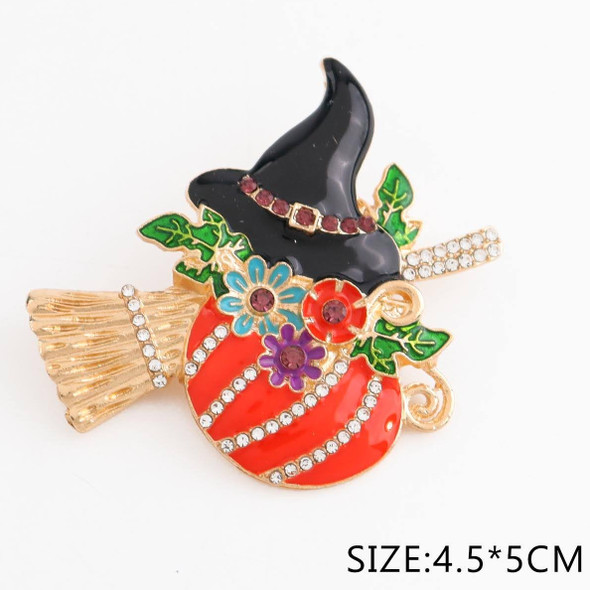 2" Halloween Witch Hat Pumpkin Brooch .68 each