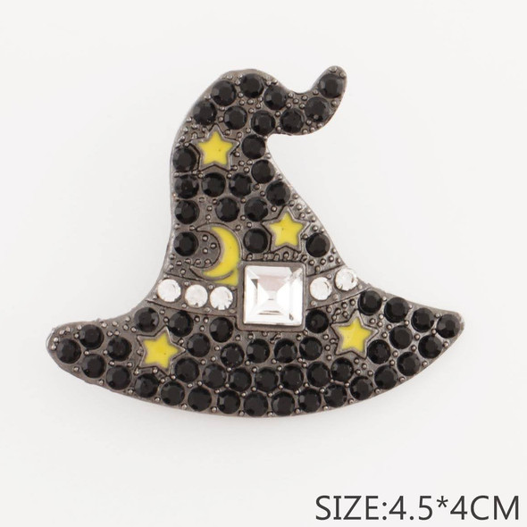1.8" Halloween Witch Hat Rhinestone Brooch .68 each