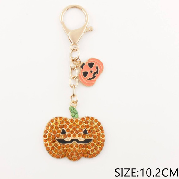 4" Halloween Pumpkin Rhinestone Keychain .68 each