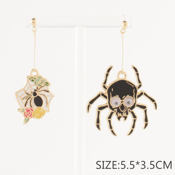 2.2" Spider & Skull Dangle Earrings .68 each pair